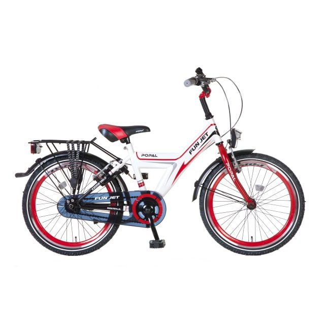 Popal Jongensfiets Funjet Rood Wit 20 inch